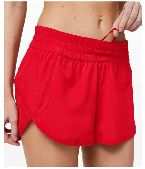 Lululemon Pants - Lululemon Tracker Short V *4" in Red Lined size 8